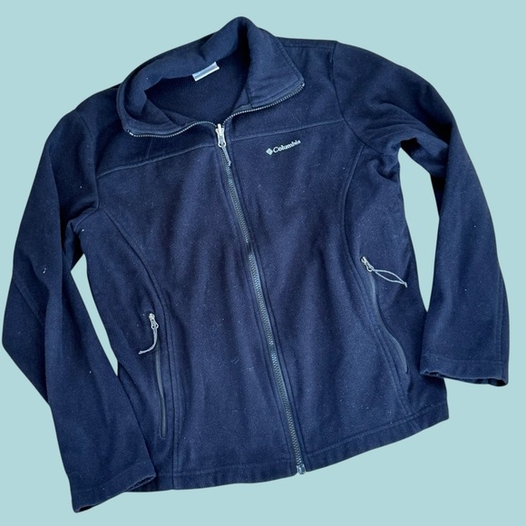 Columbia Black Fleece Zip Sweater – Size L - Picture 2 of 6